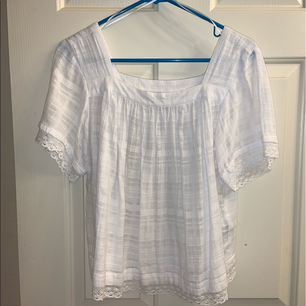 White Short Sleeve Blouse